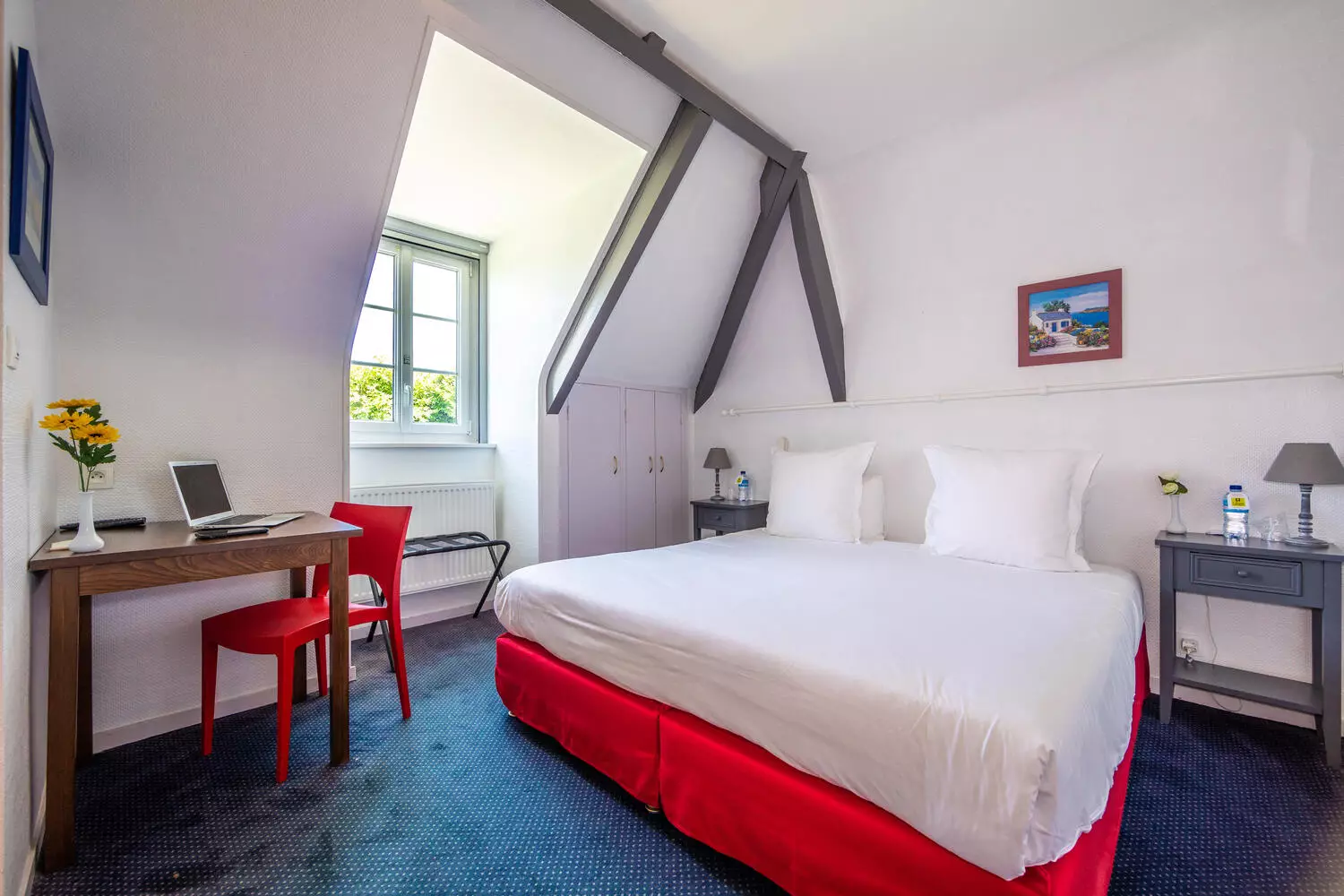 Chambre standard du Logis Hôtel à Douarnenez