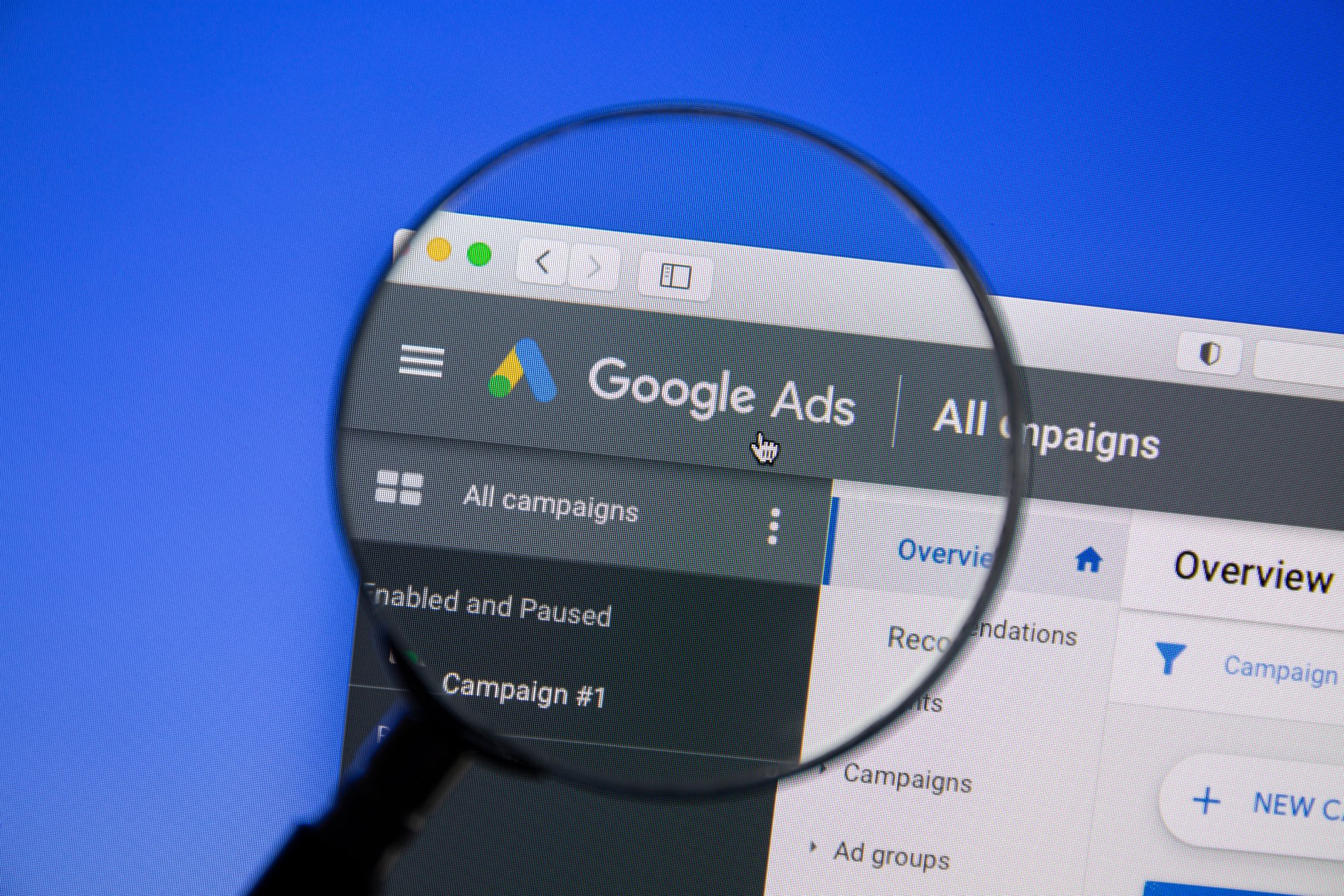 Images de l'écran de Google Ads