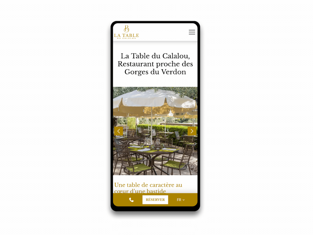 Version mobile de la table du calalou